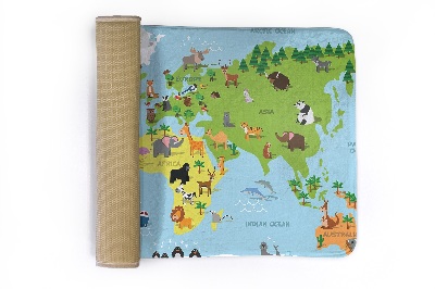 Rug Map of animals of the world