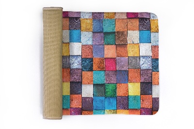 Rug Colorful wooden cubes