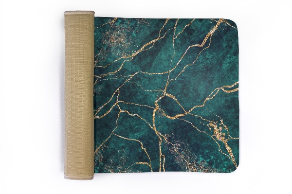 Living room rug Green marble