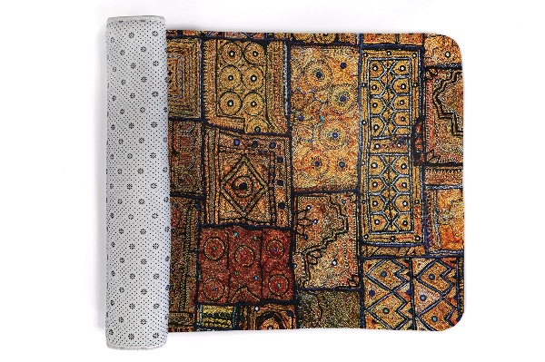 Rug Fabric with embroidery