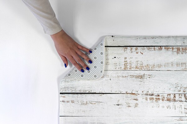 Rug Wooden planks white