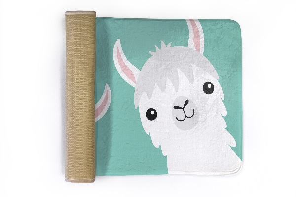 Rug Two cute llamas