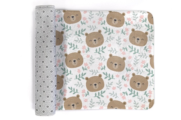 Rug Teddy bears and flowers