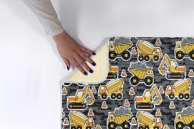 Rug Construction vehicles pattern