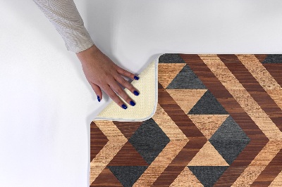 Rug Geometric wooden pattern