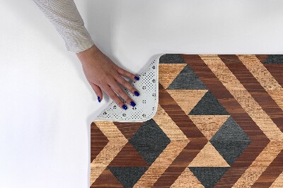 Rug Geometric wooden pattern