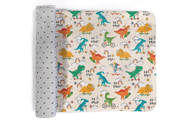 Rug Dinosaurs on vehicles