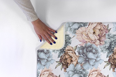 Living room rug Flowers in watercolor