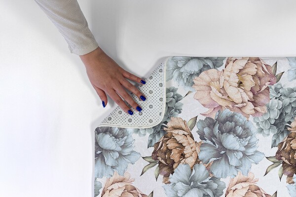 Living room rug Flowers in watercolor