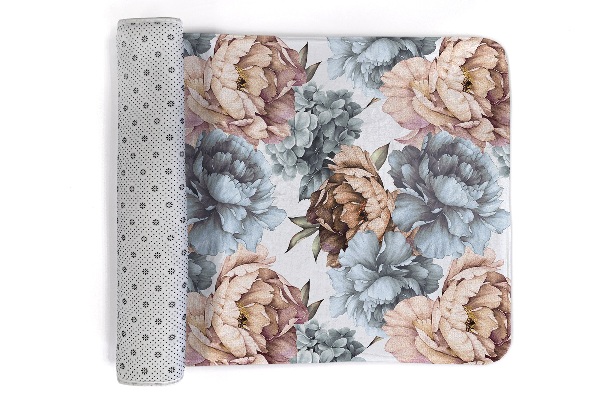 Living room rug Flowers in watercolor