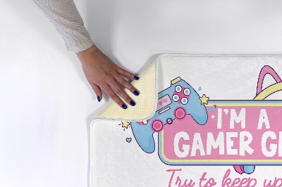 Rug Gamer girl graphic