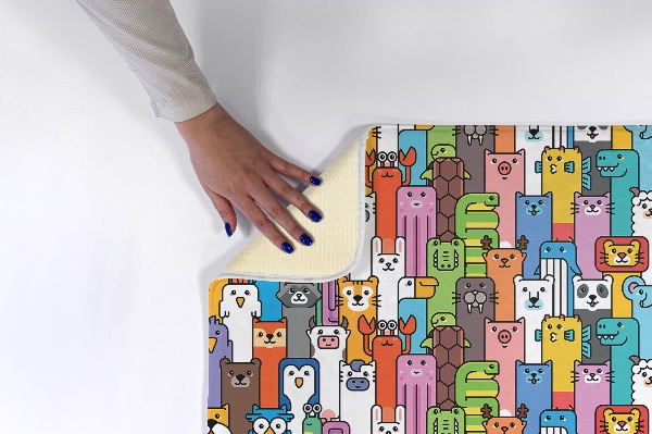 Rug Colorful drawing animals