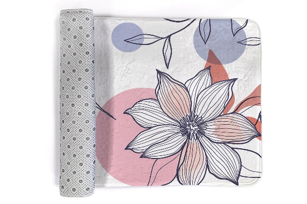 Rug Hummingbird and flower