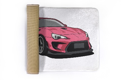 Rug Pink sports car