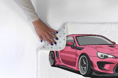 Rug Pink sports car