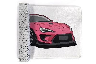 Rug Pink sports car