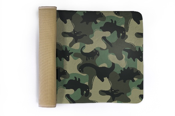 Rug Dinosaurs on camouflage