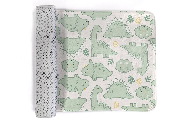 Rug Dinosaurs and leaves