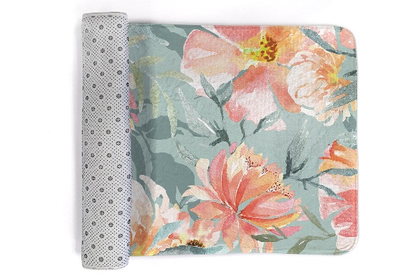 Kitchen rug Flowers in watercolor