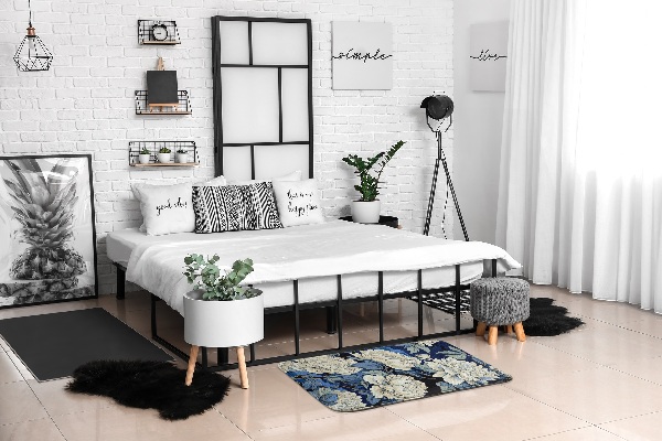 Living room rug Flowers peonies