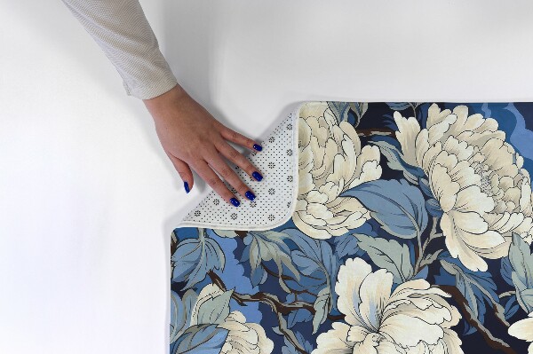 Living room rug Flowers peonies