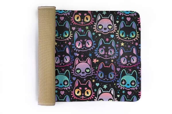 Rug Colorful cat faces