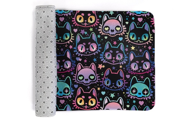 Rug Colorful cat faces