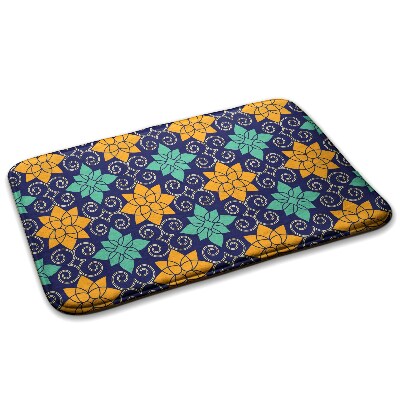 Kitchen rug Geometric pattern flowers