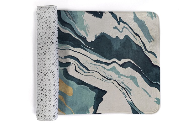 Kitchen rug Abstract marble pattern