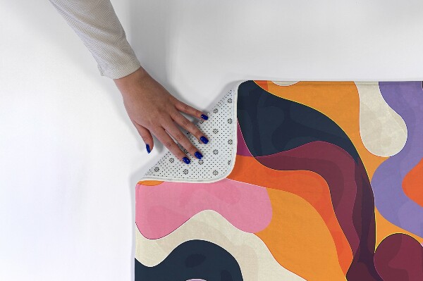 Living room rug Abstract color pattern