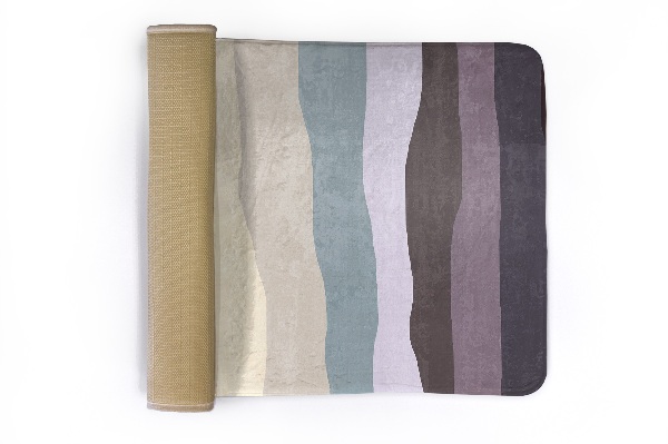 Living room rug Colorful vertical stripes