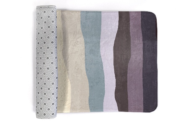 Living room rug Colorful vertical stripes