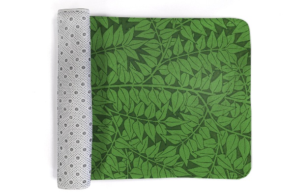 Rug Leaves on green background