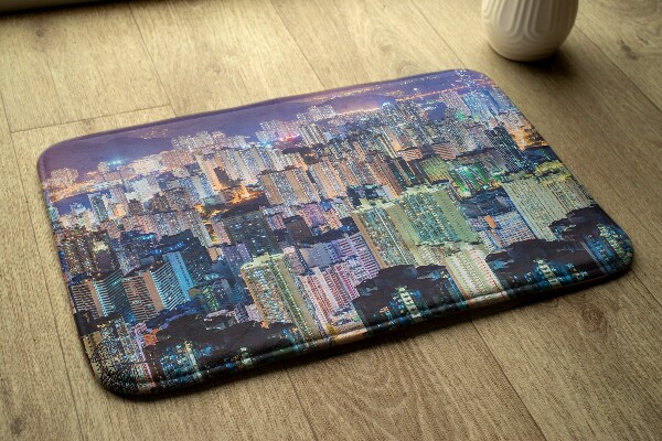 Rug City at night