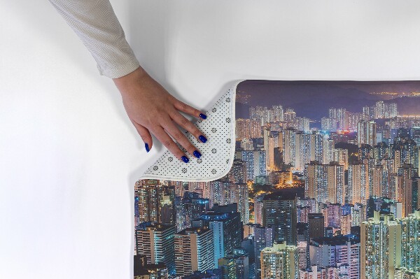 Rug City at night