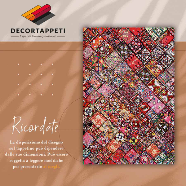 Vinyl floor rug Patchwork mosaic