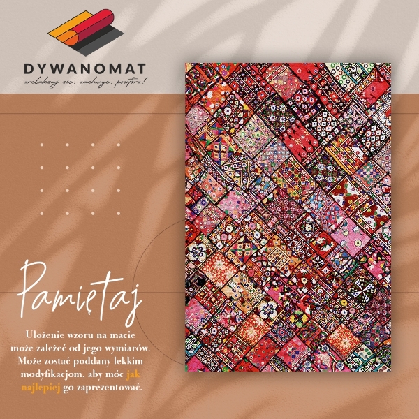 Vinyl floor rug Patchwork mosaic