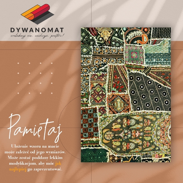 Indoor vinyl PVC carpet Patchwork in Turkish style