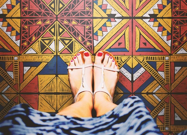 Indoor vinyl PVC carpet Colorful tiles