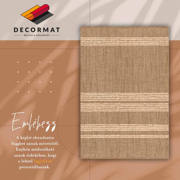 Vinyl floor rug Beige with lines