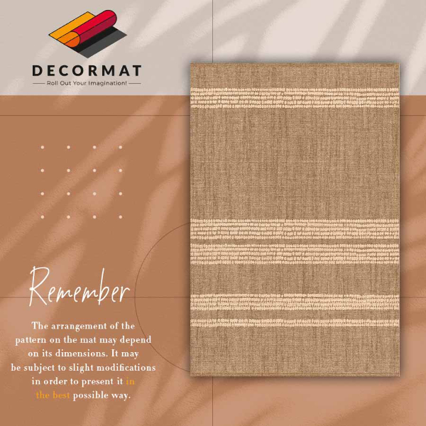 Vinyl floor rug Beige with lines