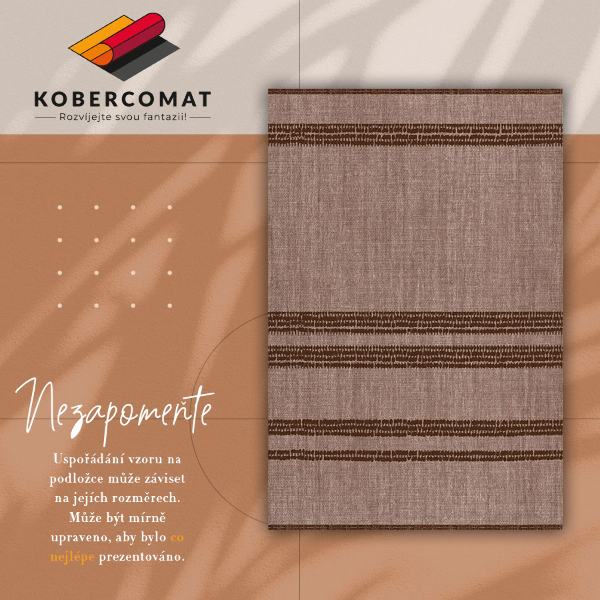 Vinyl floor rug Brown with lines