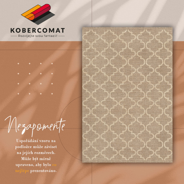 Vinyl floor rug Moroccan pattern