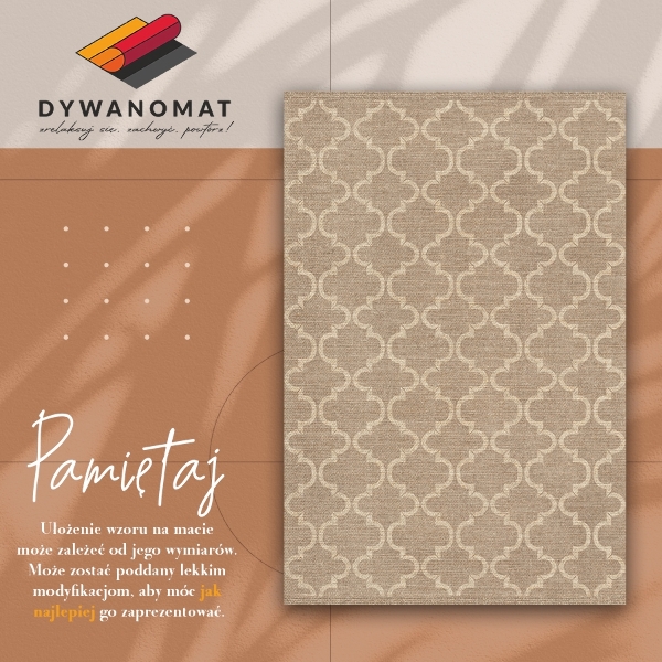 Vinyl floor rug Moroccan pattern