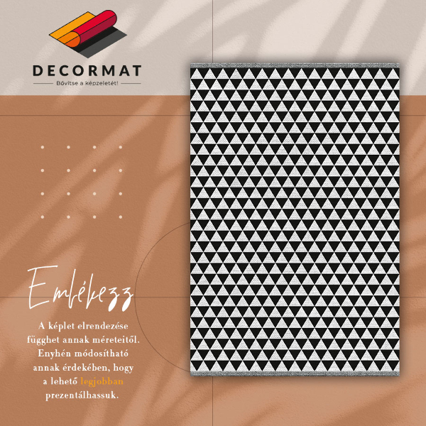 Vinyl floor rug Triangles pattern