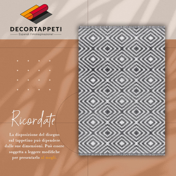 Fashionable vinyl rug Turkish diamonds