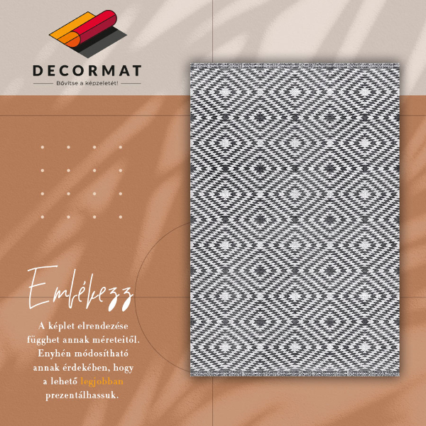 Fashionable vinyl rug Turkish diamonds