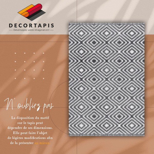 Fashionable vinyl rug Turkish diamonds