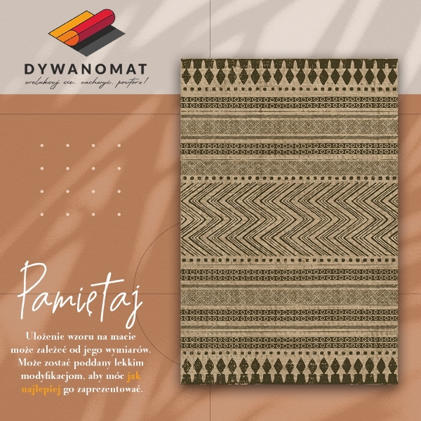 Universal vinyl carpet Zigzags and lines