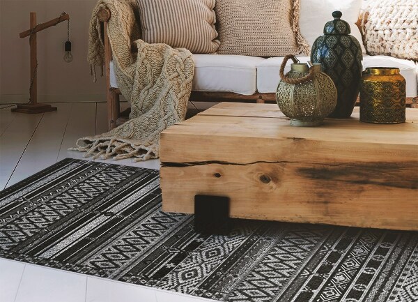 Interior vinyl floor mat Small rhombuses